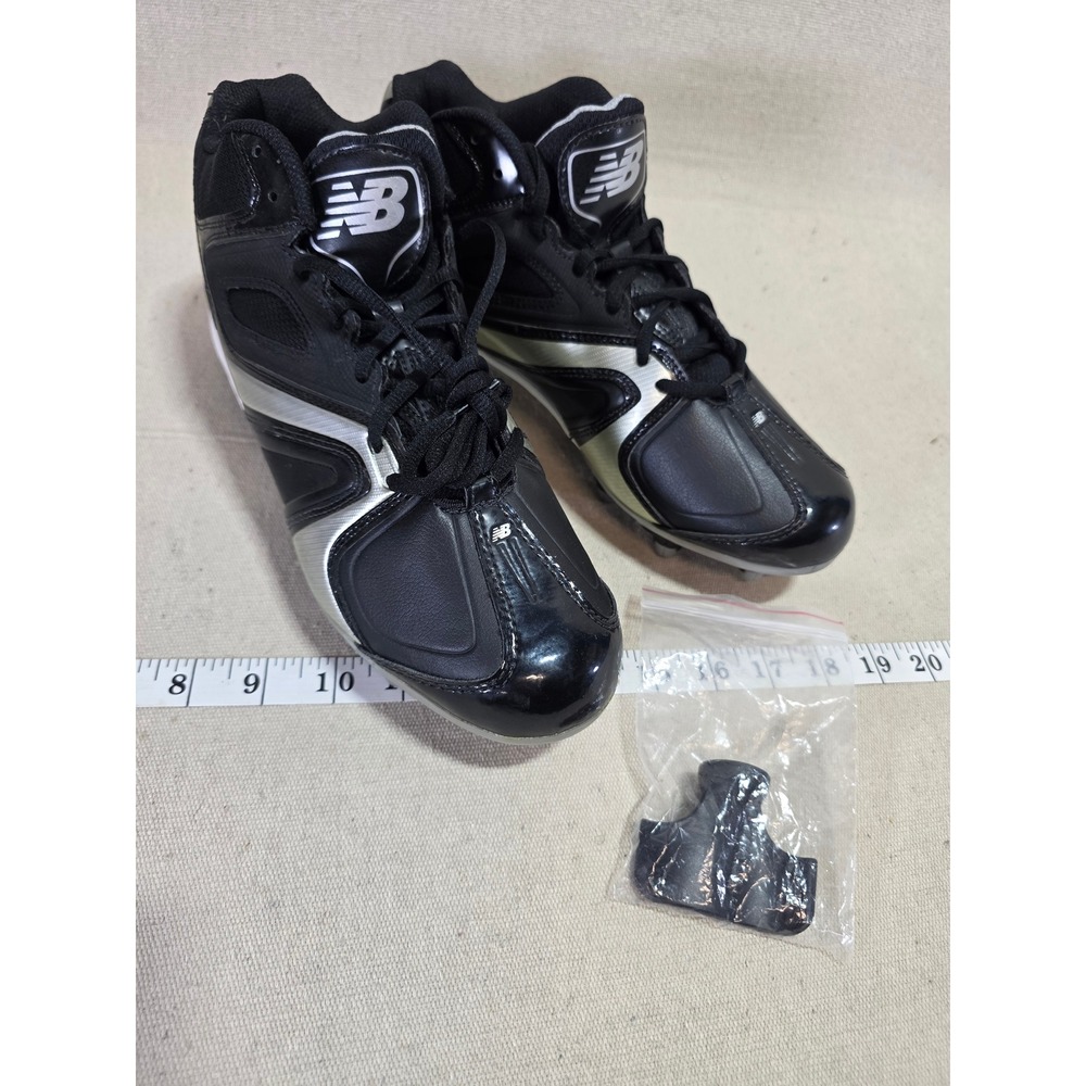 New Balance 750 Mid Baseball Cleats Black Silver MF750M Mens Size 9